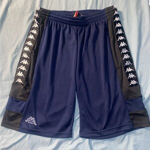 Kappa Men's Dark Blue and Black Athletic Shorts